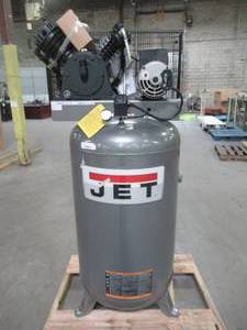 lot 8 image: Jet JCP-801 80 Gallon Vertical Air Compressor 506801 - BRAND NEW - LOW RESERVE OF $1,000.00