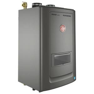 lot 9 image: Rheem Prestige 9.0 GPM Natural Gas High Efficiency Combi Boiler with 180000 BTU RCBH180DVLN - BRAND NEW LOW 800.00 RESERVE
