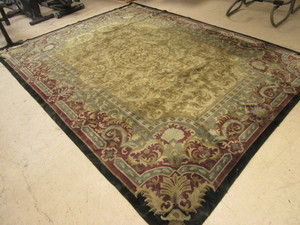 lot 303 image: HANDKNOTTED RUGS, MADE IN INDIA, 100% WOOL PILE, 9 x 12 AND 4 x 6