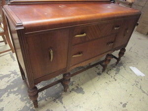lot 304 image: VINTAGE SOLID WOOD BUFFET