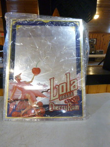 lot 60 image: Lola Belle Cherry Rum Mirror Sign