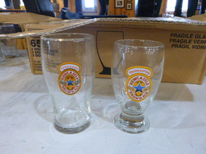 lot 65 image: New Castle Brown Ale Beer Glasses