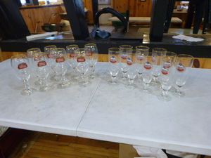 lot 68 image: Stella Artois and Amstel Light Beer Glasses