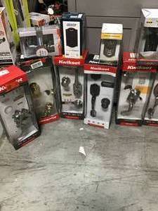 Lot of assorted Kwikset Door handles and Electric Keypads Original Customer Returns See Pics
