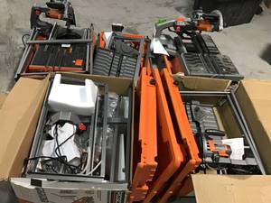 Lot of Assorted RIDGID  Tile Saw Tables Original Customer Returns various conditions&nbsp See Pics