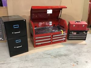 Lot of cabinet and tool boxes Original Customer Returns See Pics Some have damage&nbsp