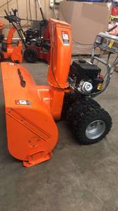 45 in. Commercial 420 cc Electric Start Two-Stage Gas Snow Blower with Headlight, Bonus Drift Cutters and Clean-Out Tool in like new conditions