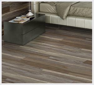 lot 113 image: 390 SF of Luxury Vinyl Plank Triversa ID Plank - Wild Mora Crme Brule High End Cork Backing