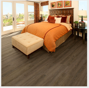 lot 124 image: 180 SF of Luxury Vinyl Plank  - Triversa Plank - Oakcrest Latte High End Cork Backing