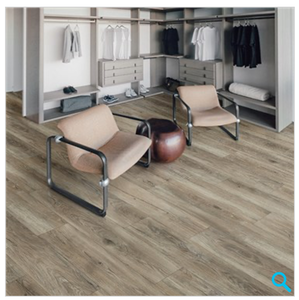 lot 128 image: 268 SF of Luxury Vinyl Plank - Triversa Plank - Oak grove warm gray High End Cork Backing
