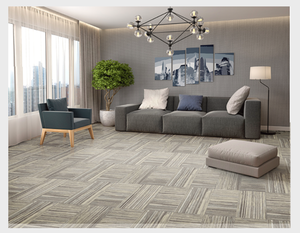 lot 105 image: 432 SF of Luxury Vinyl Plank Triversa ID Tile - Sandstripes Yosemite High End Cork Backing