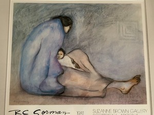 lot 48 image: R.C. Gormann Framed Print of Native Mother and Child, Personally Signed in Pencil