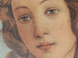 lot 50 image: Framed Textured Print of Maiden with Red Hair