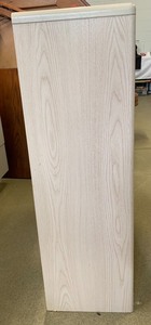 lot 86 image: Whitewash Finish Veneer  2-Shelf Bookcase  30 w  x 12 d x 37 tall.