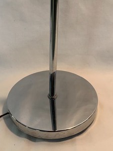 lot 91 image: Adjustable Contemporary Silver Floor Lamp, Dimmable