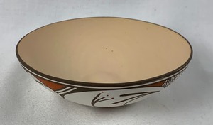 lot 103 image: Zuni Artist Gabriel Paloma Painted Clay Bowl, Zuni, NM, 2003