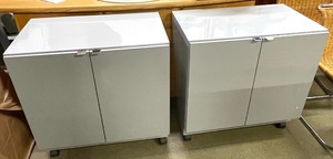 lot 5 image: Set of Two Contemporary SideAccent Cabinets