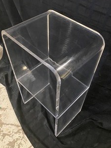 lot 16 image: Small  Lucite Two Tiered Bookshelf