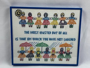 lot 44 image: Framed Vintage Needlepoint