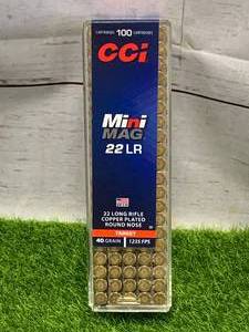 lot 20 image: 100 Rounds CCi Mini Mag .22lr Ammo Ammunition