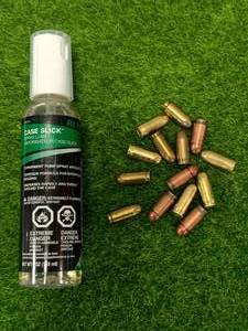 lot 43 image: RCBS Case Slick Spray Lube & 14 Rounds .380 Reload Ammo Ammunition