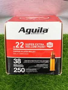 lot 46 image: 250 Rounds .22 Super Hollow Point Ammo Ammunition