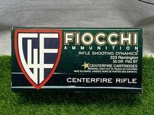 lot 60 image: 50 Rounds Fiocchi .223 Ammo Ammunition