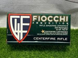 lot 61 image: 50 Rounds Fiocchi .223 Ammo Ammunition