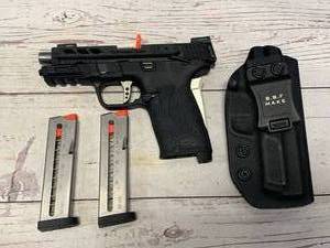 lot 67 image: Smith & Wesson Performance Center M&P .380 Handgun Ported Shield Silver