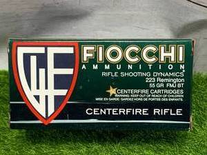 lot 89 image: 50 Rounds Fiocchi .223 Ammo Ammunition