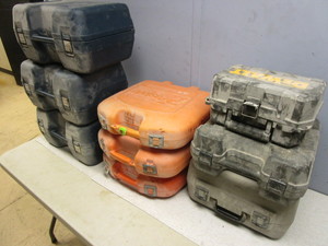 lot 443 image: POWER TOOL CARRYING CASES, PASLODE, DEWALT, MORE