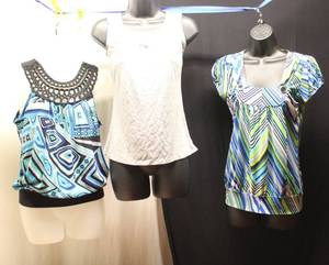Ladies size S, 9 tops...