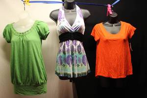 Ladies size S, 9 tops...