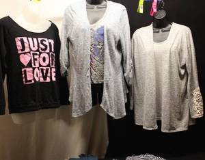 Ladies LXL, 2 skirts, 11 tops, 2 s...