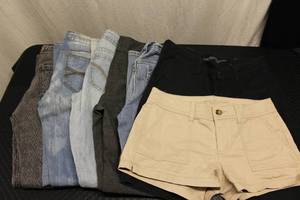 Jrs size 7, 3 jeans, 1 dress, 2 sho...