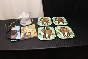 Electric juicer, 4 moose plates, pl...
