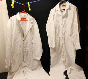 2 pair painters coveralls, one is a...