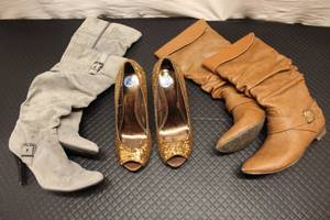 size 7.5,  2 pair of boots and a pa...
