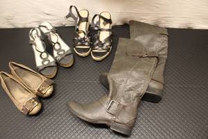 size 6, Boots and 3 shoes ...