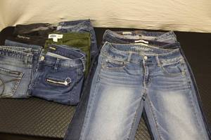 size 8, 9 pair jeans, ...