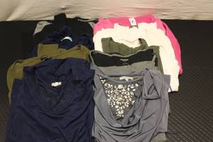 size L, 9 tops...