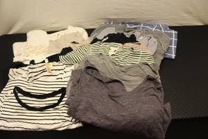 size M, 17 tops...