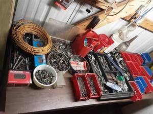 Table Full Of Hardware