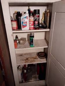 Vintage Cupboard With Contents