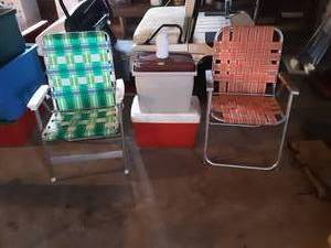 2-Camping Chairs, Coolers & Misc