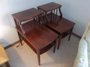 lot 6 image: Pair Of Mersman Step End Tables