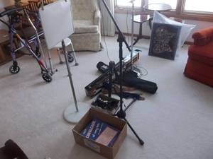 lot 58 image: Microphones, Stands & Music Books & More