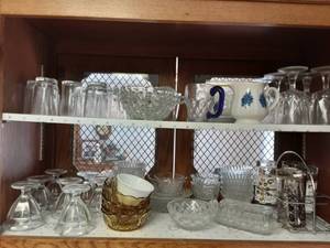 lot 87 image: Contents Of 2 Cupboards-Glassware