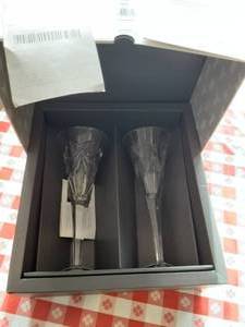 lot 90 image: Waterford Crystal The Millenium Collection Toasting Flutes