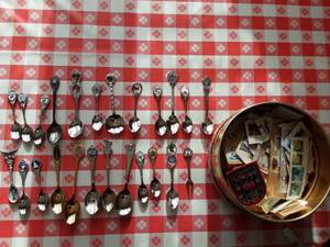 lot 95 image: Souvenir Spoons Collection Of Cancelled Stamps
